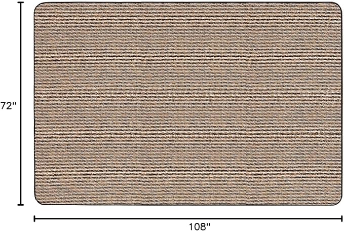 House, Home and More Skid-Resistant Carpet Indoor Area Rug Floor Mat - Black Ripple - 6 Ft X 9 Ft - Non Slip Rubber Backing, Stain Resistant, Dog Friendly, Living Room Bedroom Kitchen Entryway