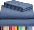 LuxClub 4 PC California King Sheet Set, Deep Pockets Wrinkle Free Cooling Bed Sheets Hotel Bedding for Women, Men, Includes 1 Fitted Sheet, 1 Flat Sheet and 2 Pillowcases-Oxford