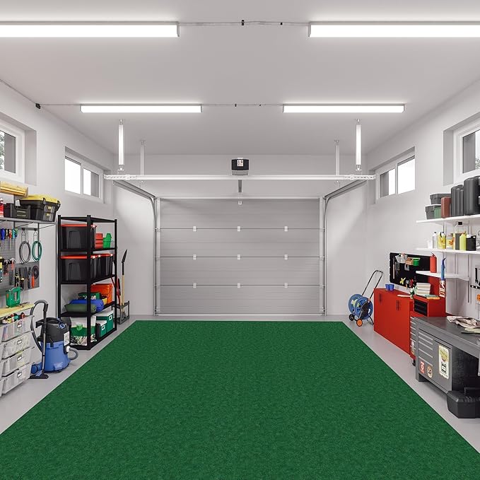 Ottomanson 6'6" x 43' Hallway Runner with Scraper Pile - Extra Durable Non-Slip Rug Mat for Indoor & Outdoor Use - Ideal for Kitchen, Entryway & Garage - High-Traffic Carpet, Green