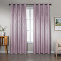 Amazon Basics Jacquard 2-Piece 100% Blackout Curtains, Living Room and Bedroom Drapes, Thermal Insulated Window Treatment, 42"x84", Pink