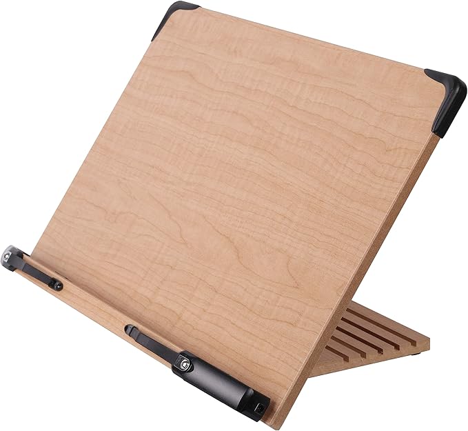 A+ Book Stand BS2500 Large 16x10.5 Portable Adjustable Foldable Bookstand Holder for Reading Hands Free Large Thick Heavy Textbooks Cookbooks Tablets