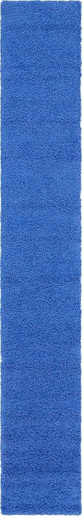 Unique Loom Solid Shag Collection Area Rug (2' 6" x 16' 5" Runner, Periwinkle Blue)