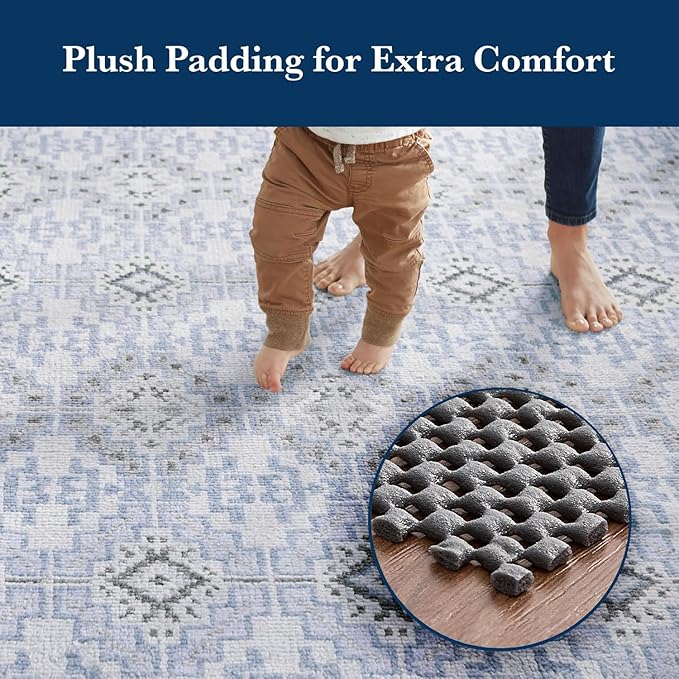 Veken 5x7 Ft Rug Pad Gripper for Hardwood Floors, Non Slip Dark Grey Rug Pads for Area Rugs, Thick Rug Grippers for Tile Floors, Under Carpet Anti Skid Mat, Keep Your Rugs Safe and in Place