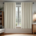 Deconovo Blackout Curtains, Thermal Insulated, W70 x L63 2 Panels, Back Tab, Machine Washable, Room-Darkening Drapes for Bedroom/Living Room Light Beige