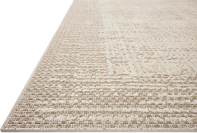 Loloi Amber Lewis Bexley Collection BEX-06 Natural/Taupe 11'-6" x 15' Area Rug Neutral, Textured, Living, Bedroom, Dining, Carpet