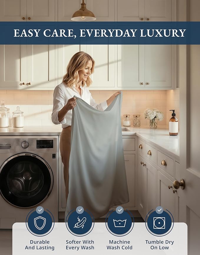 LANE LINEN 100% Egyptian Cotton Split King Sheets for Adjustable Beds - 1000 Thread Count, Sustainably Produced Luxury Hotel Like Thick Split King Bed Sheets, Machine Washable Cotton Sheets - Silver