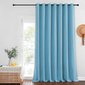 NICETOWN Patio Door Curtain Sound Blocking, Bedroom Privacy Room Divider Curtain, Thermal Insulated Blackout Closet Sliding Door Shade (1 Panel, 100" Wide x 120" Long, Teal Blue)