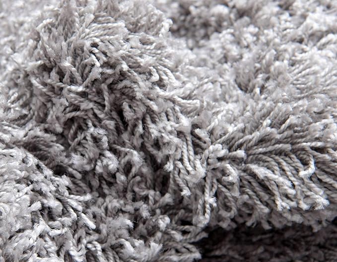 Unique Loom Solid Shag Collection Area Rug (2' 6" x 13' 1" Runner, Cloud Gray)