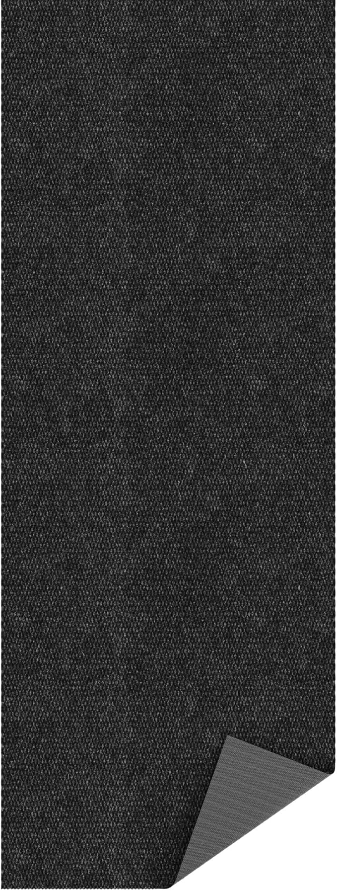Ottomanson Commercial Scrape Rib Entry Mat – Heavy Duty Ribbed Floor Mat for High Traffic – Non Slip Rubber Back, Waterproof – Indoor Outdoor Use for Offices, Schools, Lobbies, 2' x 20', Black