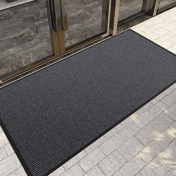 Front Door Mat, 96" x 48" Heavy Duty Indoor Outdoor Doormat, Non-Slip Welcome Mats for Entryway, Rubber Backing Low Profile Commercial Door Mats