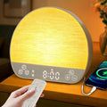 Sunrise Alarm Clock Sound Machine, Wake Up Light - Bluetooth Speaker, Dual Alarms, Dimmable Clock, USB Charging, Snooze, 37 Sleep Sounds, 15 Colors, Timer-Night Light for Heavy-Sleepers Gift
