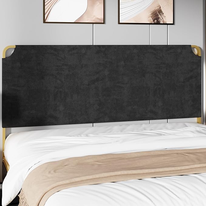 King Size Bed Frame with 12 Storage Drawers and Headboard, Metal Platform Bedframe, No Box Spring Needed, Stable and Solid, Noise Free. (Black+Velvet, King)