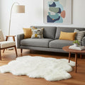 Premium Genuine Super-Soft Sheepskin Rug Large Six Pelt Natural Non-Dyed Fur, 5ft. x 6ft.