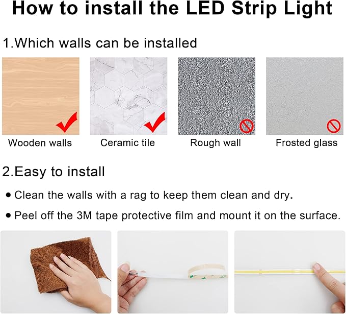 9.84ft Smart COB LED Strip Lights, 24V Warm White 2700K Dimmable LED Light Strips, High Bright LED tape light with Power Supply and app Control LED lights for TV,mirror, Kitchen Cabinet, Shelf