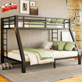 Higher Quality & Stronger Heavy Duty Metal Bunk Bed Frame Twin XL Over Queen Size for Adults Teens, Thickened More Stable Steel Bunkbed (Twin XL Over Queen)