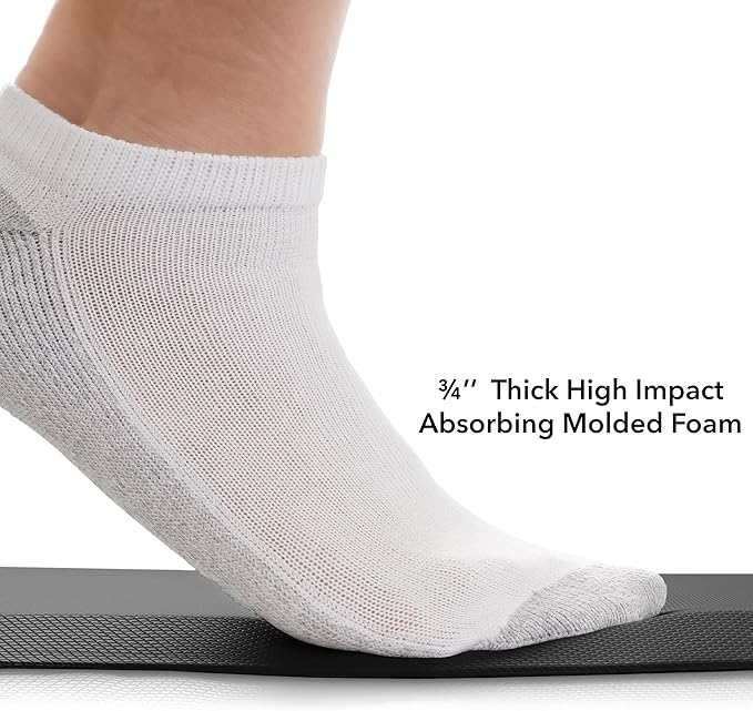 Made Medical 73" x 24" Bedside Non-Slip Fall Mat for Elderly - Fall Prevention Anti-Skid Pad with Beveled Edge Anti-Fatigue Floor Mat, Black