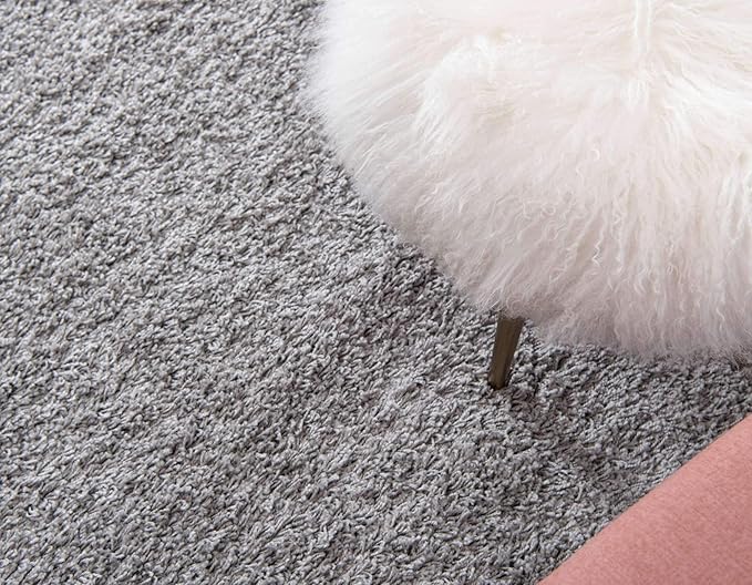 Unique Loom Solid Shag Collection Area Rug (2' 6" x 13' 1" Runner, Cloud Gray)