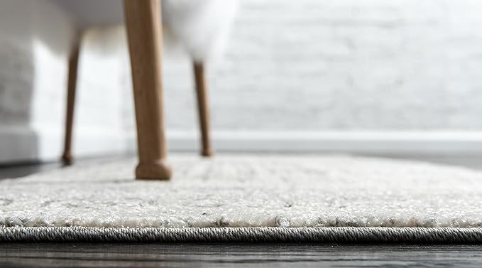 Unique Loom Del Mar Collection Area Rug - Jennifer (2' x 6' 1" Runner, Gray/ Black)