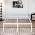 18 Inch Queen Bed Frame Heavy Duty Metal Platform No Box Spring Needed, Maximum Storage, Easy Assembly, Noise Free, White