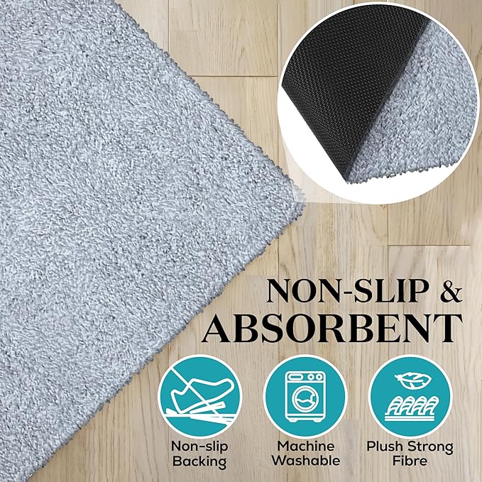 Premium Microfiber Indoor Door Mat – 24"x36" Washable Entry Mat, Non-Slip, Waterproof Backing, Super Absorbent, Low Profile Entryway Doormat for Indoor Entrance
