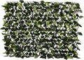 GLANT Expandable Fence Privacy Screen for Balcony Patio Outdoor,Decorative Faux Ivy Fencing Panel,Artificial Hedges (Single Sided Leaves) (4, Green-Verdant)