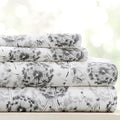 Linen Market 4 Piece California King Bedding Sheet Set (Gray Floral) - Sleep Better Than Ever with These Ultra-Soft & Cooling Bed Sheets for Your Cal King Size Bed - Deep Pocket Fits 16" Mattress