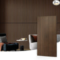 Art3d 2-Pack Acoustic Wood Slat Wall Panels for Interior Decor, 3D Fluted Sound Absorbing Wood Paneling for Accent Wall Ceiling Kitchen Living Room Bedroom Office, 47.2 x 23.6 inch Dark Walnut