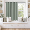 NICETOWN Blackout Curtains 63 inches Long for Living Room Bedroom, Grommet Thermal Insulated Room Divider Drape Window Treatment for Sliding Patio Door, W100 x L63, 1 Panel, Sage Green