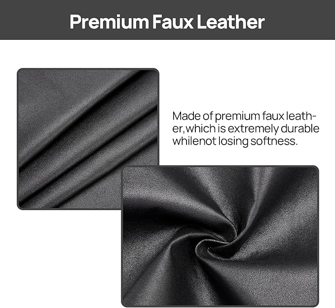 Teniux Remote Control Holder Faux Leather Armrest Organizer with 6 Pockets for recliner couch sofa, Armchair Caddy for Smart Phone, Book, Magazines, Ipad, Remotes (Black)