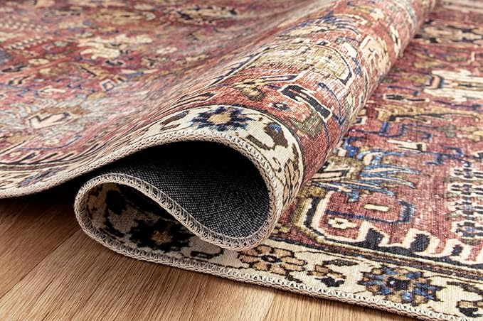 Loloi Chris Loves Julia Jules Collection JUL-01 Merlot/Multi 2'-6'' x 7'-6'', .13" Pile Height, Runner Rug