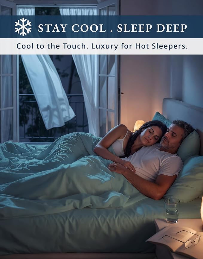 LANE LINEN 100% Egyptian Twin XL Sheets Set - 1000 Thread Count, Soft & Comfy Thick Fully Elasticized Mercerized Cotton Twin Extra Long Sheet Set, No Pill Fade Resistant Elegant Sheets - French Blue