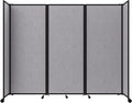 Versare Room Divider 360 Portable Wall Partition | Folding Panels | Large Freestanding Divider | Locking Wheels | Temporary Room Separator