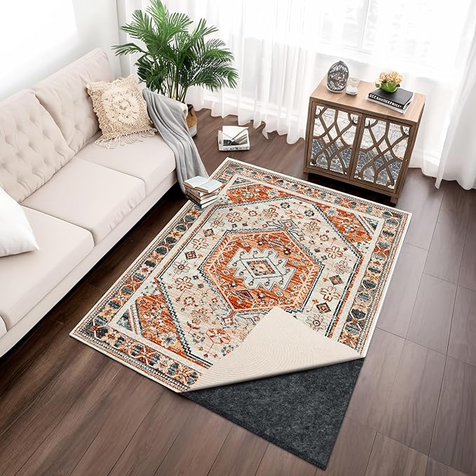 100% Waterproof Rug pad, 2x10 ft Area Rug Non-Slip Rug Pads, 1/4" Thick Carpet Pads for All Floors and finishes, Felt pad for Hardwood Floors, Keep Carpets in Place Soft and Secure