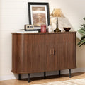 ONBRILL 48" Sideboard Buffet Cabinet with Storage, Storage Cabinet with Sliding Door & Adjustable Shelf, Modern Accent Coffee Bar Console Table for Kitchen, Entryway, Walnut