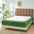 Biscaynebay Decorative Box Spring Cover King & Cal King Size, Sage Luxurious Jersey Knitting Stretchy Wrap Around 4 Sides Bed Skirt for Home/Hotels, Easy Fit Wrinkle & Fade Free Machine Washable