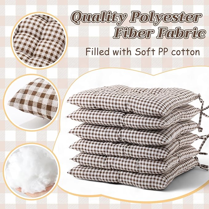 Geetery 12 Pcs Floor Pillows for Classroom Bulk Square Seating Cushions for Floor Chair School Kindergarten Reading Corner, 15.7'' Large Thick Meditation Cushions Yoga Nursery Daycare (Plaid Color)