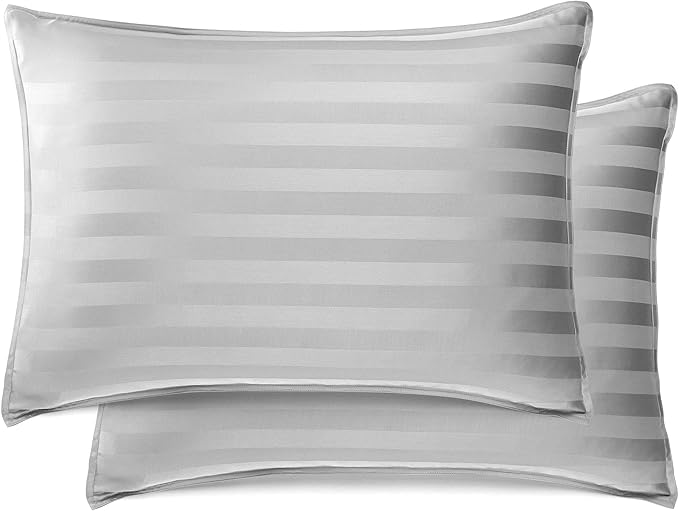 Pure Bamboo California King Sheets, Genuine 100% Organic Viscose Derived from Bamboo Bed Sheet Set, Soft & Cooling, Double Stitching, 2 Year Quality Promise (California King, Jacquard Silver)