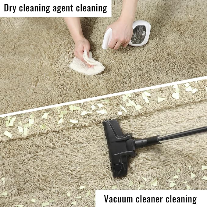 PAGISOFE Fluffy Large Living Room 5x7 Area Rugs,Fuzzy Shag Shaggy Rug Soft Plush Fur Beige Carpet for Room Decor,Indoor Modern Rugs for Living Room Bedroom Dorm Kids Room Decor Nursery Beige Rug