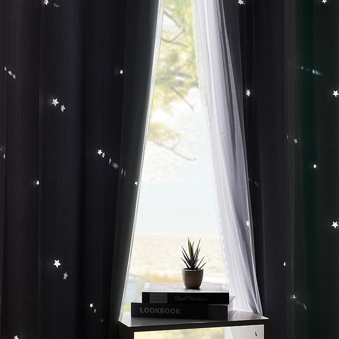 XiDi Curtains for Bedroom Decor, Rainbow Green LightgreyGrey52/96/1