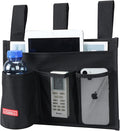Falaku Hanging Bedside Caddy,Bedside Organizer Caddy for Bed Rails(Classic 4 Pockets-Black)