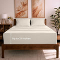 Mellanni Full Sheet Set - 6-Piece Iconic Collection Bedding, (Including 4 Pillowcases), 21-Inch Extra Deep Pocket, Easy Care, Ultra Soft, Cooling Sheets, Brushed Microfiber - Golden Ivory