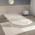 ITIMIDI 10 Inch White Bed Frame Twin Size with Metal Gaskets, Metal White Platform Bed Frame, No Box Spring Needed, Heavy Duty Steel Support 3000 LBS, Anti-Slip Mattress Stopper, Easy Assembly
