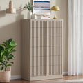 Fluted Dresser for Bedroom, 48" Tall 6 Drawer Dresser, Modern Chest of Drawers with Solid Wood Handle, Curved Profile Design, Wood Dressers Storage Organizer,Bedroom, Living Room, Hallway, White Alder