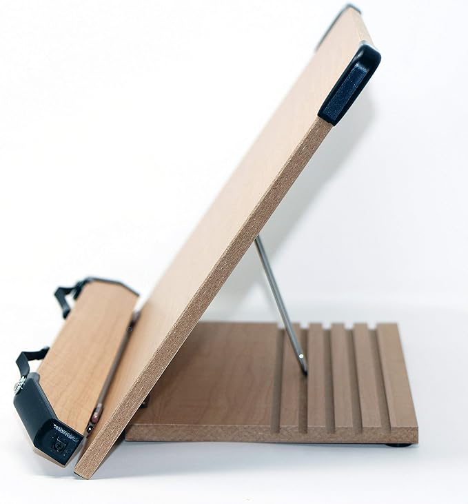 A+ Book Stand BS2500 Large 16x10.5 Portable Adjustable Foldable Bookstand Holder for Reading Hands Free Large Thick Heavy Textbooks Cookbooks Tablets