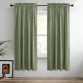 StangH Sage Green Curtains 72 inches Long Velvet Room Darkening for Nursery, Christmas Holiday Home Decor Blackout Drapes Energy Saving Rod Pocket for Living Room, W52 x L72, 2 Panels