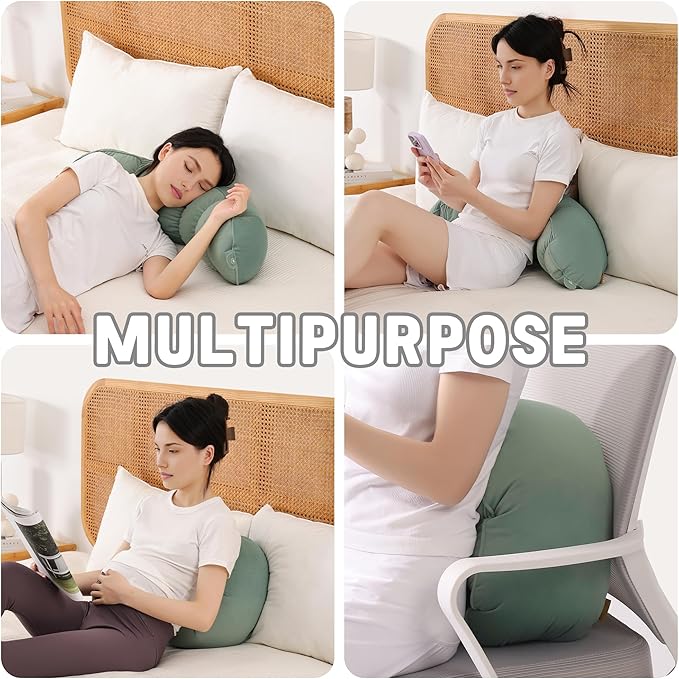Peallow(Pat. Pend) – Long Round Body Pillow for Adults, Bolster Pillow for Sleeping, Soft and Supportive Pillow for Sleeping & Lumbar Support