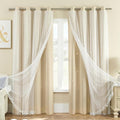 XiDi Curtains for Bedroom Decor Beige52/72/1