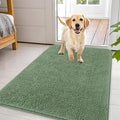 OLANLY Dog Door Mat for Muddy Paws 44x32, Absorbs Moisture and Dirt, Absorbent Non-Slip Washable Doormat, Quick Dry Chenille Mud Mat, Entry Indoor Entryway Carpet for Inside Floor, Olive Green