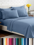 Bare Home Hotel Luxury Twin XL Sheet Set, Extra Soft, 4 Piece Set, Deep Pockets, Easy Fit, Cooling & Breathable, Wrinkle, Fade, Stain Resistant, Includes 2 Pillowcases (Twin XL, Coronet Blue)