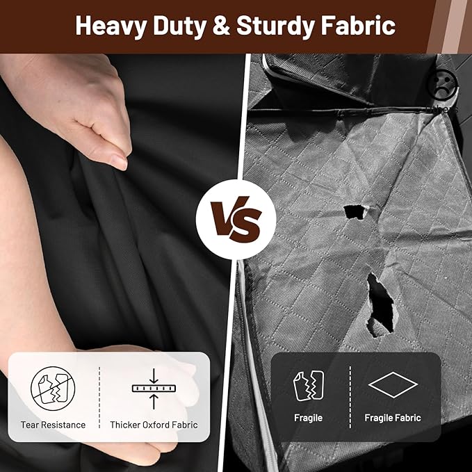 SLEEPING LAMB 170L Huge Blanket Storage Bag, Sturdy Oxford Fabric Comforter Storage Bag with Handles & Window, Foldable Bedding Container Organizer for King-size Duvets, Sheets, Pillows, Clothes,Black